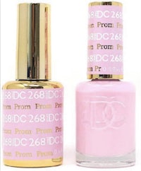 dc nail polish in pink and gold